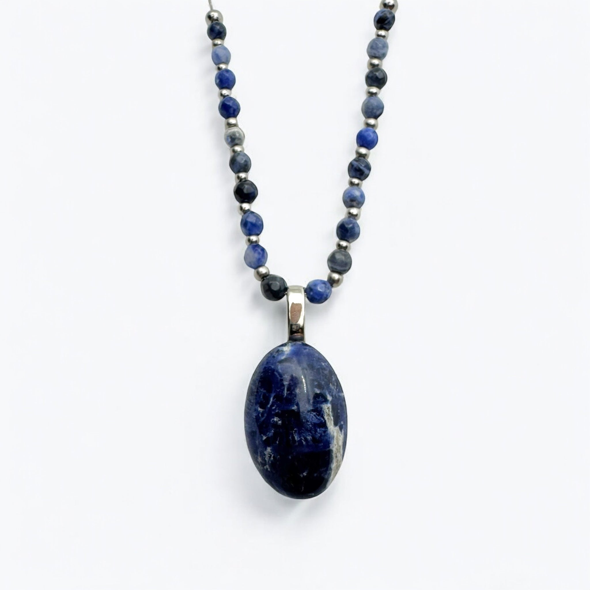 Collana sodalite 23x16mm Sharifa Crystals